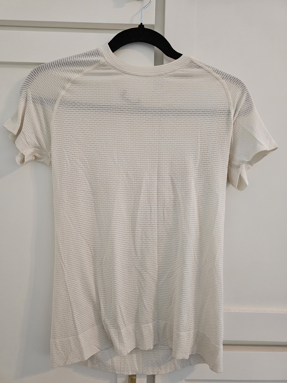 oiselle Cream Short-Sleeve Crew Tee